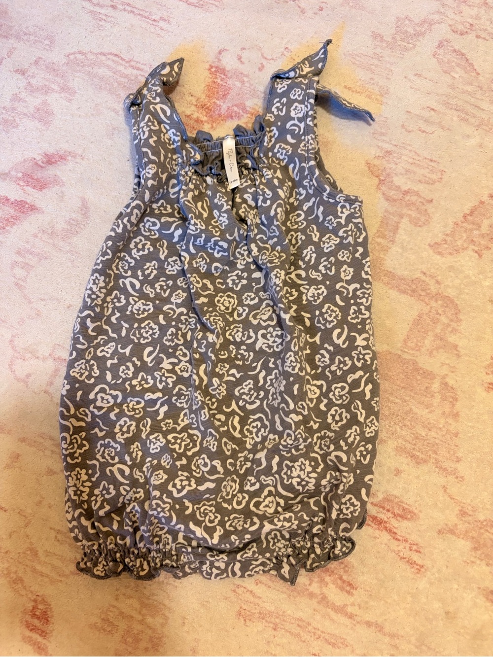 Rylee + Cru Grey Floral Romper